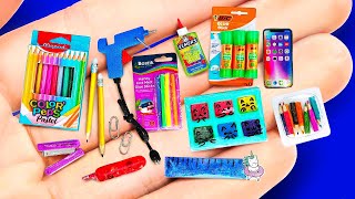 18 DIY MINIATURE SCHOOL SUPPLIES BARBIE DOLL EASY CRAFTS [upl. by Reeher254]