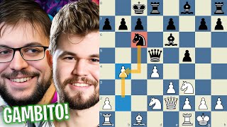 Magnus Carlsen vai para os GAMBITOS [upl. by Lime894]