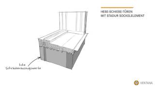 HebeSchiebeTüren mit Stadur Sockelelement [upl. by Eardna]