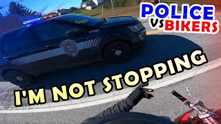 Cop Chases Biker  Police VS Motorcycles Compilation 2023 [upl. by Rednirah187]