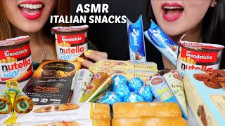 ASMR TRYING ITALIAN SNACKS chocolates  cookies 리얼사운드 먹방  KimampLiz ASMR [upl. by Asor794]