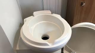 Thetford toilet seat removal C260 [upl. by Akinas]