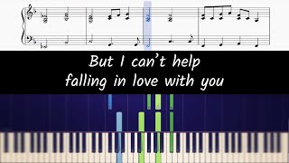 How to play the piano part of Cant Help Falling With Love by Elvis Presley [upl. by Claiborn]