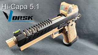 HiCapa 51 con RMR Vorsk  Airsoft Estartit [upl. by Regen]