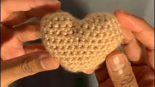 Easy crochet heart shape keychain tutorial valentine [upl. by Cowles464]