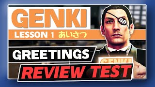 Genki Lesson 1 Greetings  Review Test [upl. by Orsay]