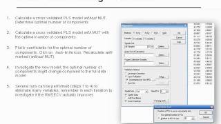 Partial Least Squares Regression 4 Variable selection [upl. by Ailerua]