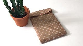 DIY  comment réaliser une pochette cadeau ┃ELLE Déco [upl. by Gnad875]