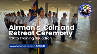 320th Training Squadron Airmans Coin and Retreat Ceremony  May 3 2023 [upl. by Audsley]