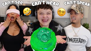 BLIND DEAF MUTE BAKING CHALLENGE W KAED😭🤣 [upl. by Hadihahs55]