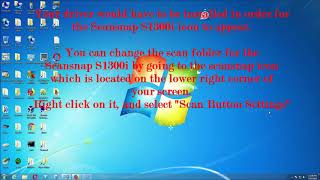 Scansnap S1300i How to Change Scan Folder [upl. by Ailahtan]