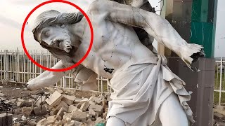 15 Statues Of Jesus Christ Caught Moving On Camera [upl. by Ellered]