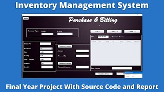 Final Year Project With Source Code and Report  Inventory Management System [upl. by Agnes]