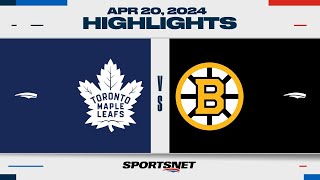 NHL Game 1 Highlights  Maple Leafs vs Bruins  April 20 2024 [upl. by Tressia]