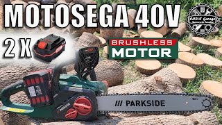 Motosega Ricaricabile 40V Brushless 2x20V PARKSIDE PKSA 40Li A1 [upl. by Dianthe]