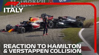 Hamilton Verstappen Horner And Wolff On The Collision  2021 Italian Grand Prix [upl. by Solohcin]