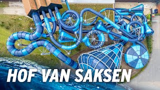 All Water Slides at Hof van Saksen Water Park  4K 2023 [upl. by Luzader407]