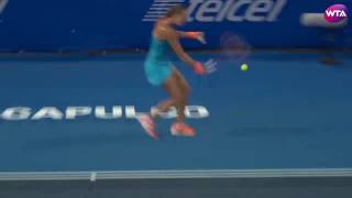 2017 Abierto Mexicano Telcel Day 3  Shot of the Day  Kristina Mladenovic [upl. by Airotahs]