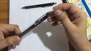 Rotring Tikky 05 mm and 07 mm mechanical pencil Burgundy colour [upl. by Erasmo516]