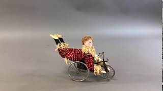 Bertoia Auctions  RARE CLOWN HAND PEDALING TRICYCLE [upl. by Hett]