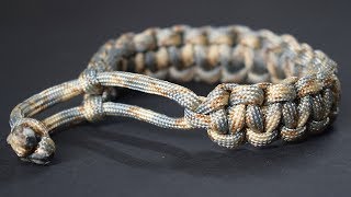 Fácil pulsera paracord cobra original sin broche o hebilla [upl. by Arther293]