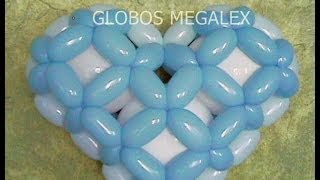 GLOBOS CORAZON 3D CON MEGALEX 1 3 3D HEART [upl. by Igor]