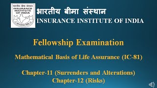 IC81 Fellow Exam Chapter 11amp12 MCQ  Surrender amp Alterations Risks ic81 insurancexam fellowexam [upl. by Licht834]