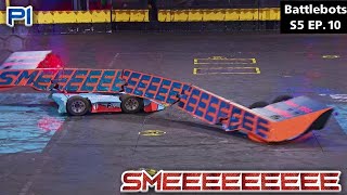 SMEEEEEEEEE vs P1  Battlebots S05EP10  Bots Fan [upl. by Ahsiuqet]