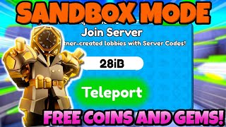 🔴SANDBOX MODE With Viewers FREE GEMS amp INF COINS 🎁 Toilet Tower Defense LIVE skibiditoilet [upl. by Einaffets]