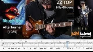 ZZ Top Rough Boy Guitar Solo Billy Gibbons With TAB [upl. by Tevis]