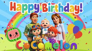 Happy Birthday Song  Cocomelon Theme [upl. by Neyut]