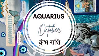 Aquarius ♒️ कुंभ राशि October 2024 Hindi Tarot Reading Love Career amp Manifestation Guidance🔮 [upl. by Aihseken]