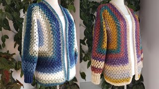 BİMden Aldığım İplerle Altıgen Hırka Örüyoruz 💕 2 Bölüm 💕 Hexagon Cardigan [upl. by Conny]