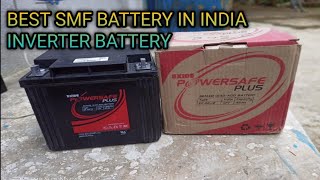 Best SMF battery in india  Exide 42AH powersafe pluse battery unboxing prise connection review [upl. by Adlee]