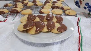 Easy Chocolate Dipped Butter Cookies  How to make Butter Cookies [upl. by Atisusej]