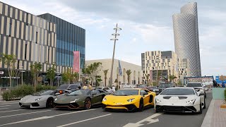 Qatar Ramadan Supercar Parade on Lusail Boulevard 2023 [upl. by Natty994]