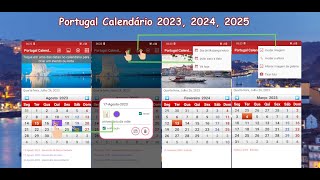 Portugal Calendário com os dias feriados de 2023  2025 [upl. by Lissy]