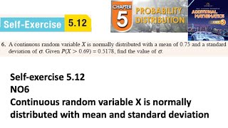 Probability distribution selfexercise 512 Q6 Latihan kendiri 512 form 5 add maths kssm textbook [upl. by Baskett]