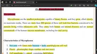 المحاضرة 15 Mycoplasma and Rickettsia ج1 [upl. by Heidi]