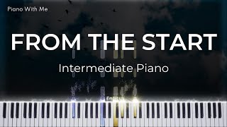 From The Start by Laufey  Intermediate Piano Tutorial SHEET MUSIC [upl. by Latsyrc135]