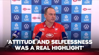 John Longmire on the return of cult heroes  Swans Press Conference  Fox Footy [upl. by Roon258]