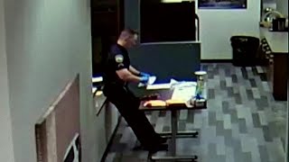 WATCH Officer collapses while packing up drug evidence laced with fentanyl [upl. by Philips]