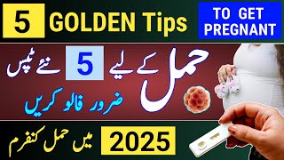 5 Golden Tips To Get Pregnant Fast How To Conceive Naturally in 1 month Pregnancy Home Remedies [upl. by Esinereb277]