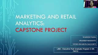 Marketing and Retail Analytics  Capstone Project [upl. by Ellehc]