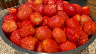 CANNING TOMATOES  In Their Own Juice  Homestead Pantry Staple [upl. by Kristien]