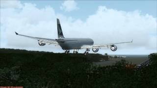 Cathay Pacific A340600 Landing at Phuket [upl. by Adnawyt536]