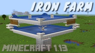 How to Make an Iron Farm in Minecraft Update Aquatic 113  Updated Iron Farm Tutorial by Avomance [upl. by Good]