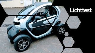 Renault Twizy Lichttest  Fernlicht vs Abblendlicht [upl. by Older]