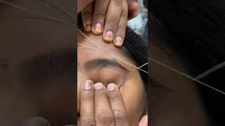 Eyebrow threading eyebrow shape eyebrow threading tutorial [upl. by Aleen638]