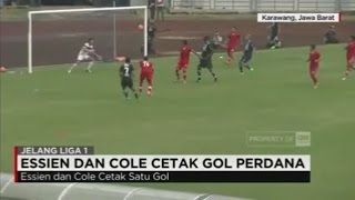 Persib Gebuk Persika Karawang 70 Essien amp Cole Cetak Gol Perdana [upl. by Yenhoj]